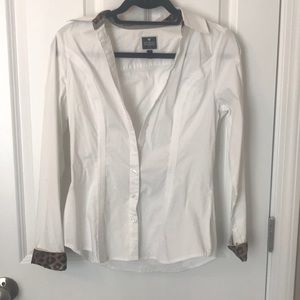 Express white button down